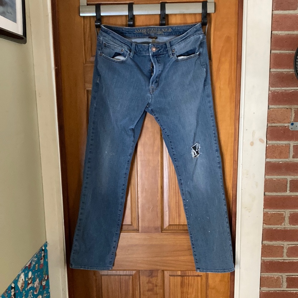 American Eagle flex fit 32x32 straight blue jeans